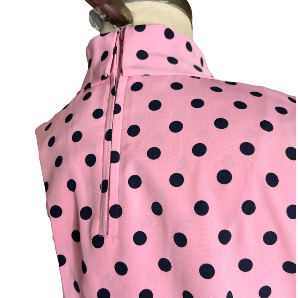Kasper Polka Dot High Neck Sleeveless Blouse size 12 - Picture 8 of 15